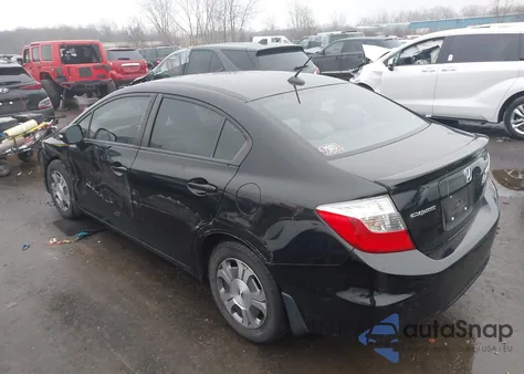 2012 Honda Civic Hybrid from USA, damaged, VIN JHMFB4F22CS001565